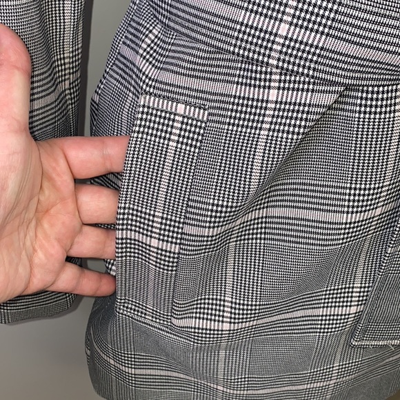 Carolina Belle plaid open front belted jacked size XS gray - Picture 5 of 13